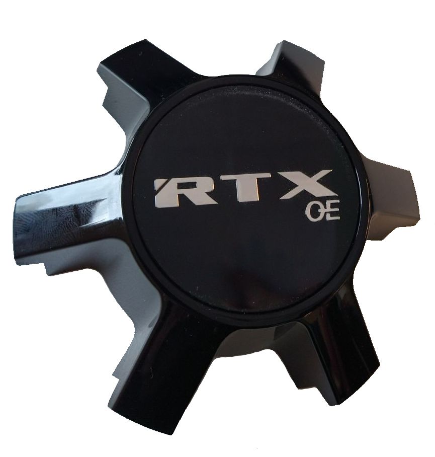 RTX 748K111B1OE - Center Cap Gloss Black with RTXoe Chrome with Black Background