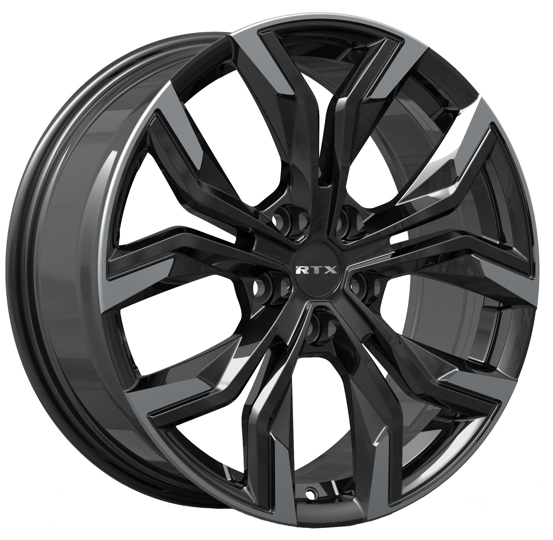 RTX® (R-Spec) • 083357 • Venom • Gloss Black Machined • 18x7.5 5x114.3 ET48 CB56.1