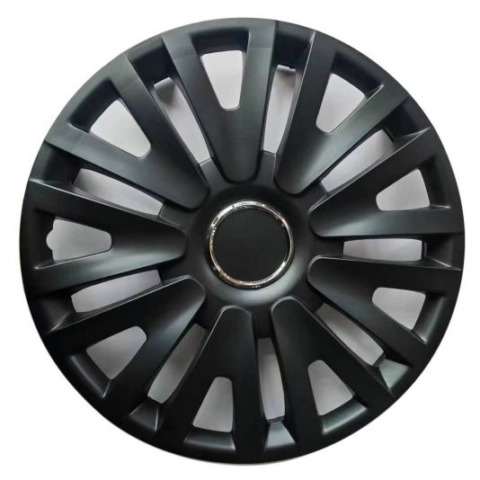 Ceco® CD80-2209B-15 - (4) 18 Spoke Satin Black ABS Wheel Covers 15"