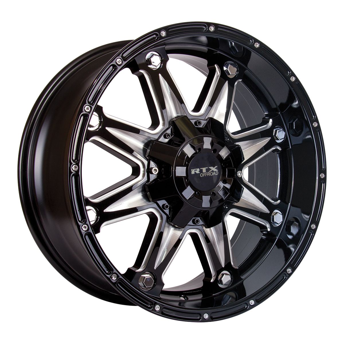 Spine • Black with Milled Spokes • 18x9 6x139.7 ET10 CB106.1