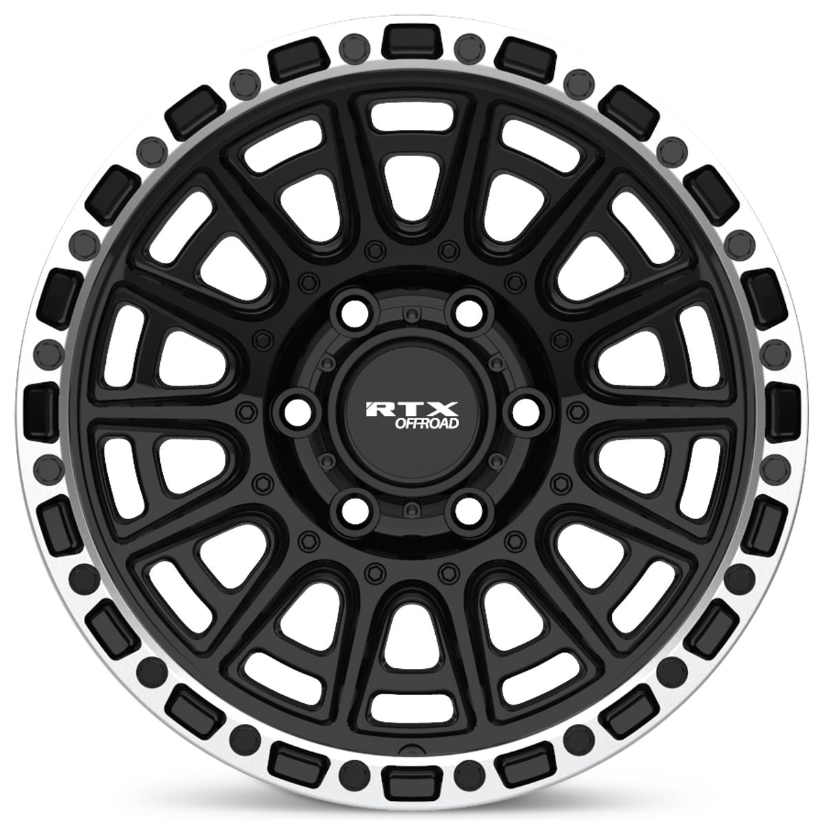 RTX® (Offroad) • 178619 • Striker • Gloss Black Milled with Machined Lip • 20x9 6x139.7 ET10 CB106.1