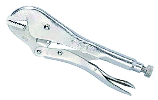 Curved Jaw Locking Pliers with Wire Cutter