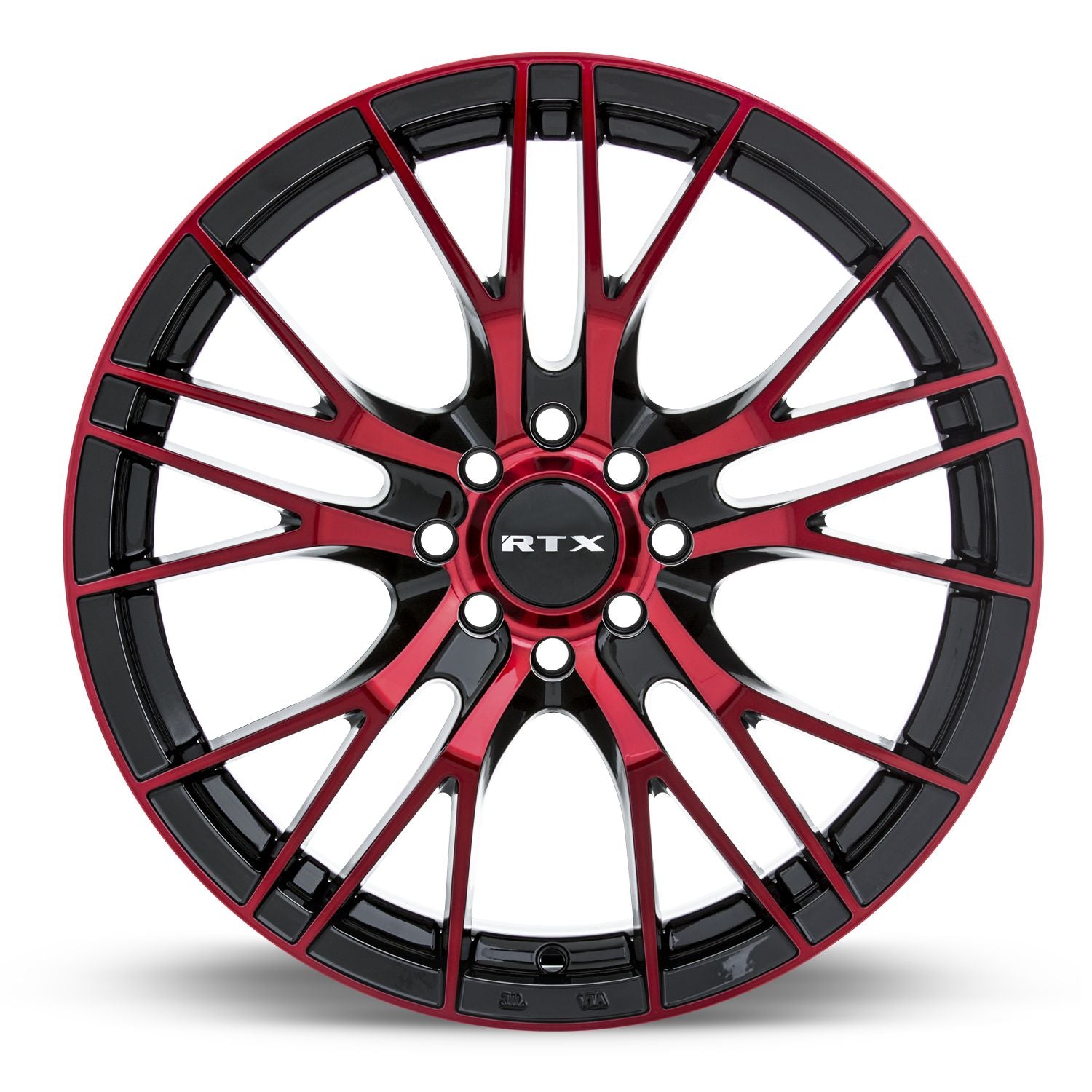 Vertex • Black Machined Red • 20x8.5 5x108 ET38 CB63.4