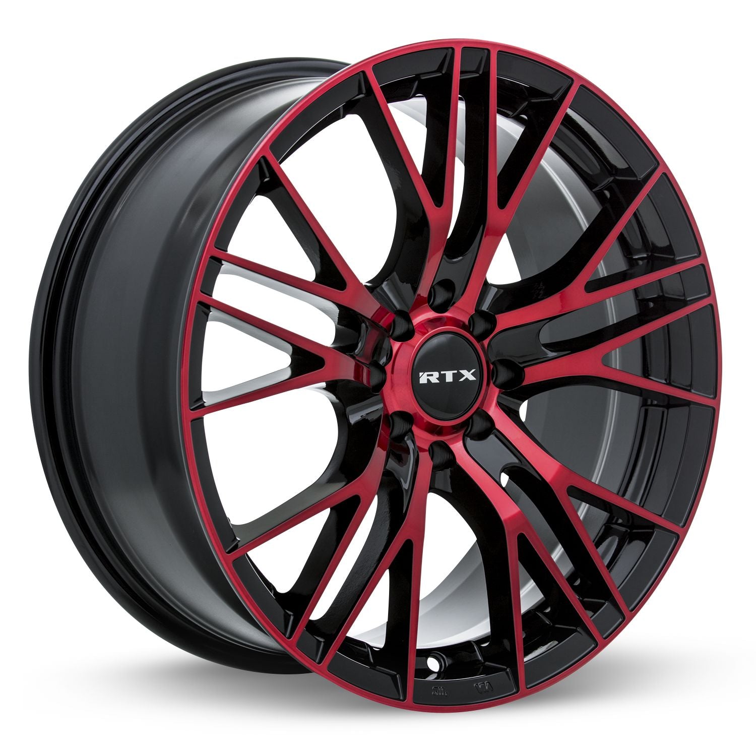 Vertex • Black Machined Red • 20x8.5 5x108 ET38 CB63.4