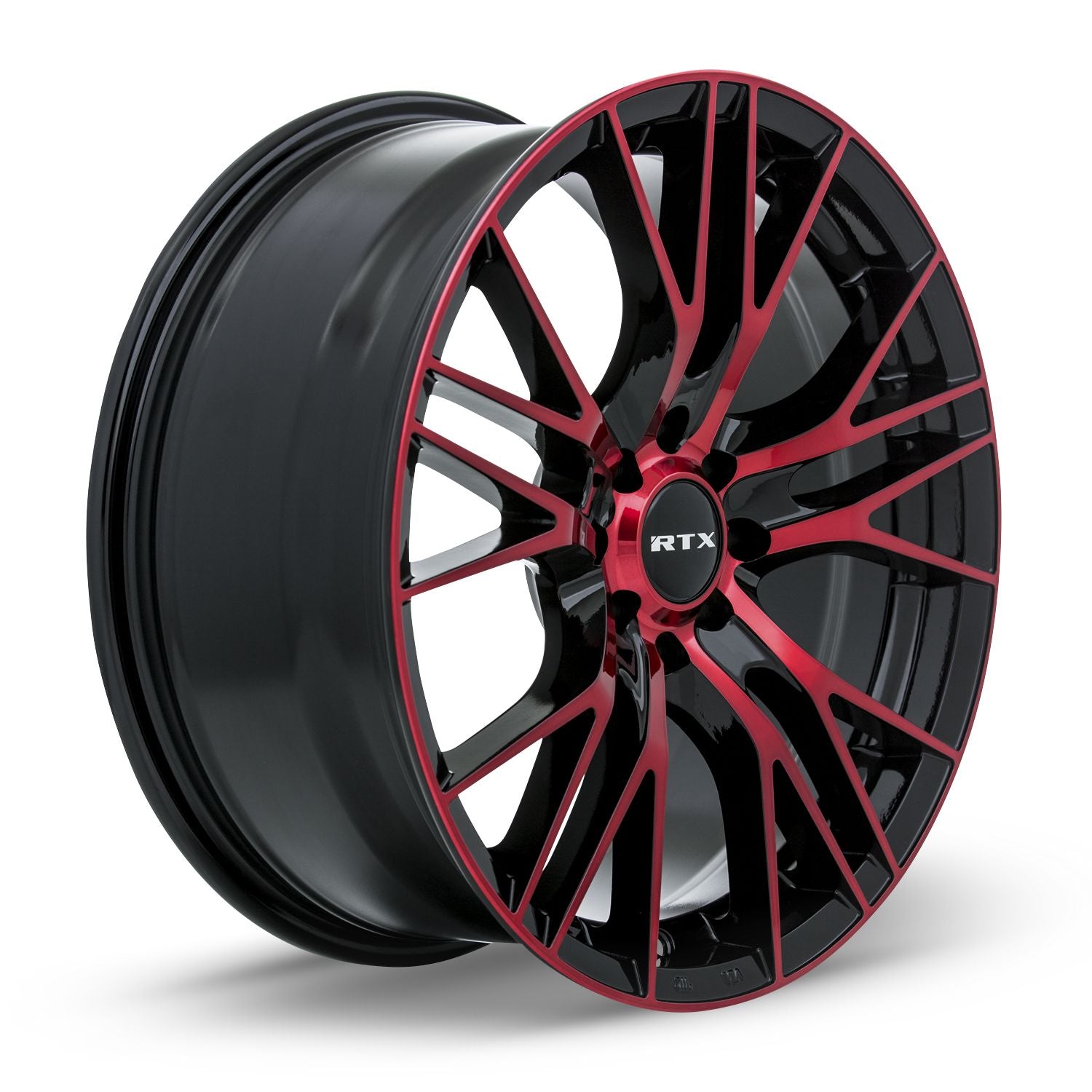 Vertex • Black Machined Red • 20x8.5 5x108 ET38 CB63.4