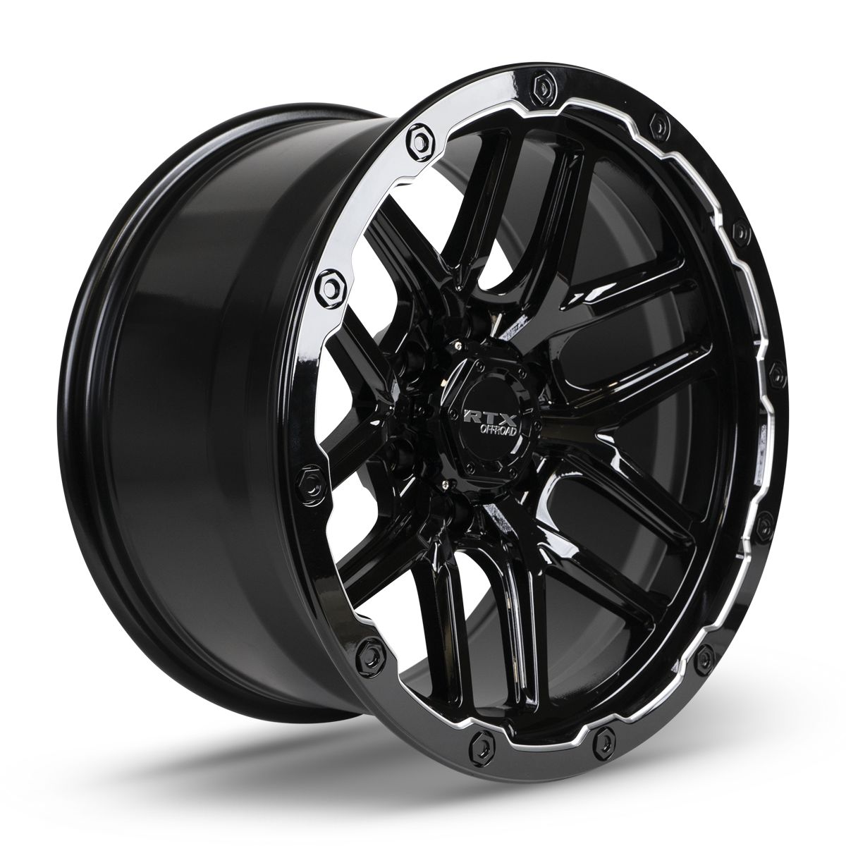 Volcano • Gloss Black Milled Edge • 18x9.5 6x135 ET-10 CB87.1