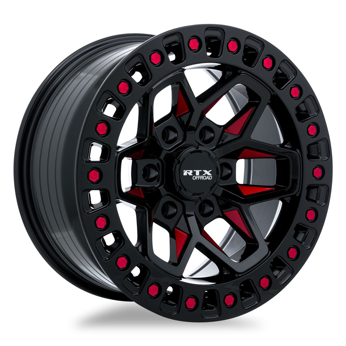 Zion • Black Milled Red • 18x9 5x127 ET-15 CB71.5
