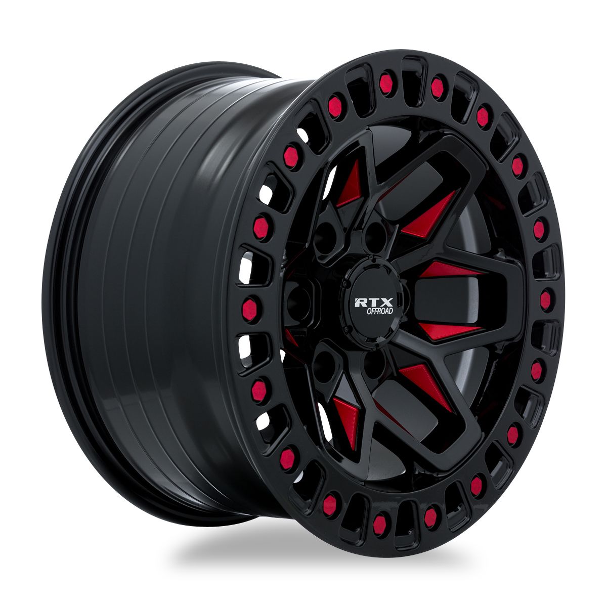 Zion • Black Milled Red • 18x9 5x127 ET-15 CB71.5