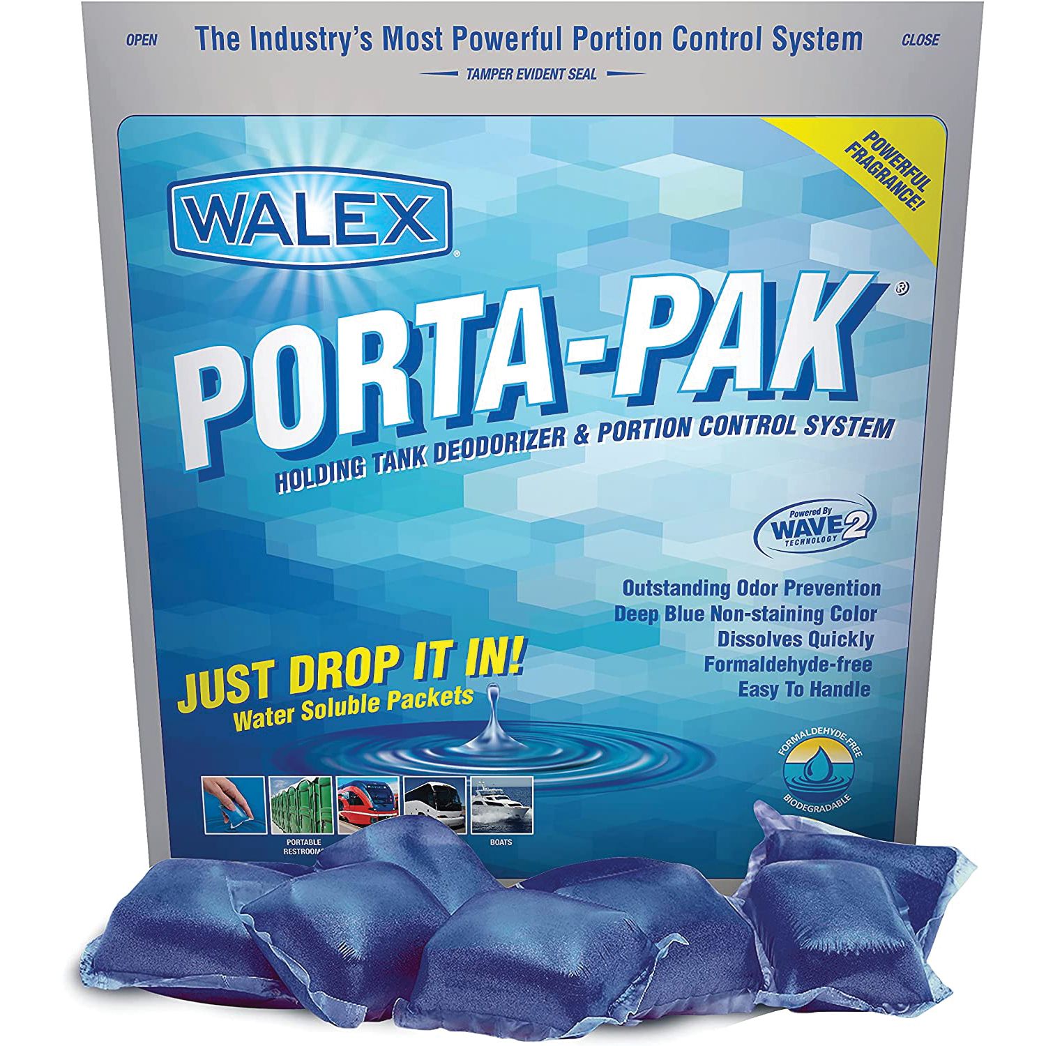 Walex PPSGB - Bio-Pak Natural Enzyme Holding Tank Deodorizer & Waste Digester (50-pack)