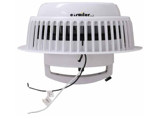 Maxxair 00-03812W - MaxxFan Dome Roof Vent with 12V fan 6" Diameter Manual Lift White