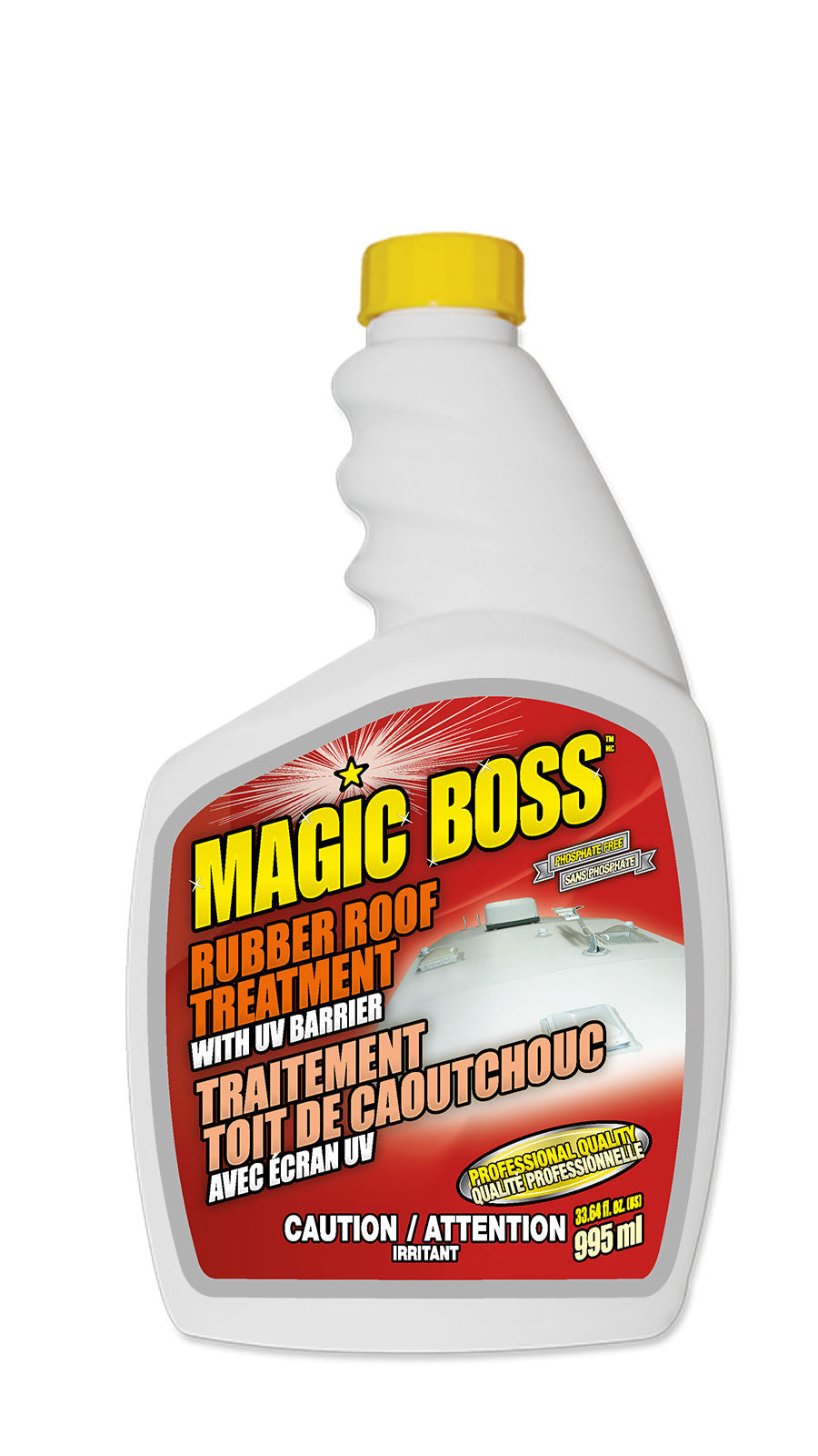 Magic Boss 1793 - Box of 12, Rubber Roof Treatment with UV Barrier (995 ml)