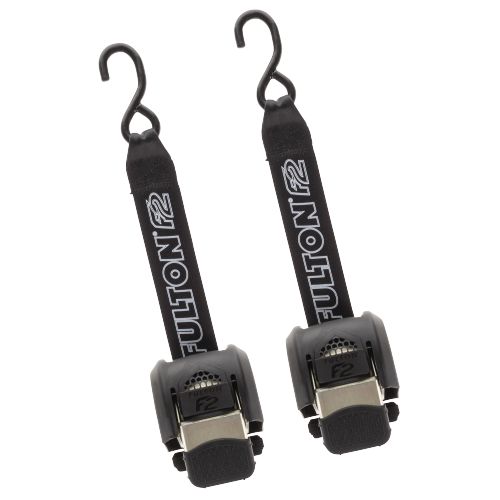 Fulton 2062000 F2 Series Zinc Ratchet Retractable Transom Tie Downs Straps