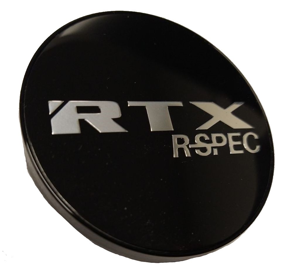 RTX 210K62B1RSD1 - Center Cap Gloss Black RTX R-Spec Chrome Black Background