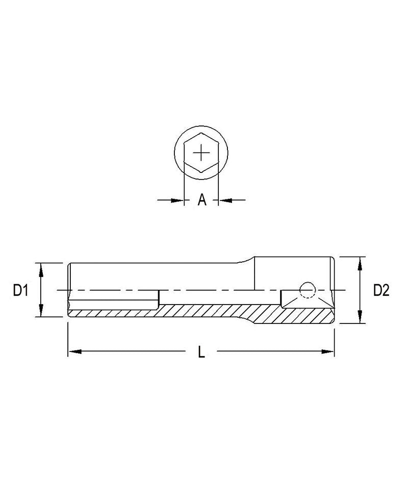 Genius Tools 215207 - 1/4" Drive 7mm Deep Impact Socket