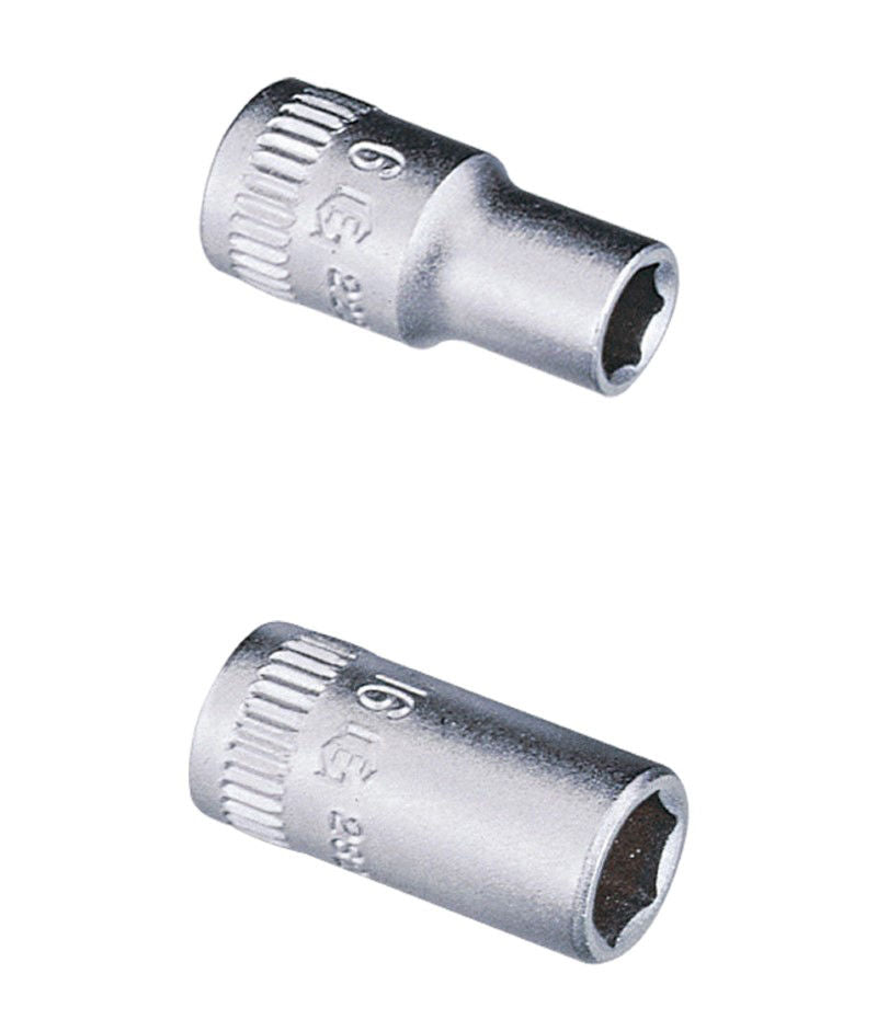 Genius 222503 - Chrome Socket Metric 3 mm 1/4" Drive 6 Pt