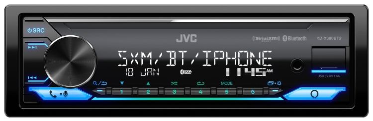 JVC KD-X380BTS - 1-DIN Digital Media Receiver with Bluetooth - 50Wx4