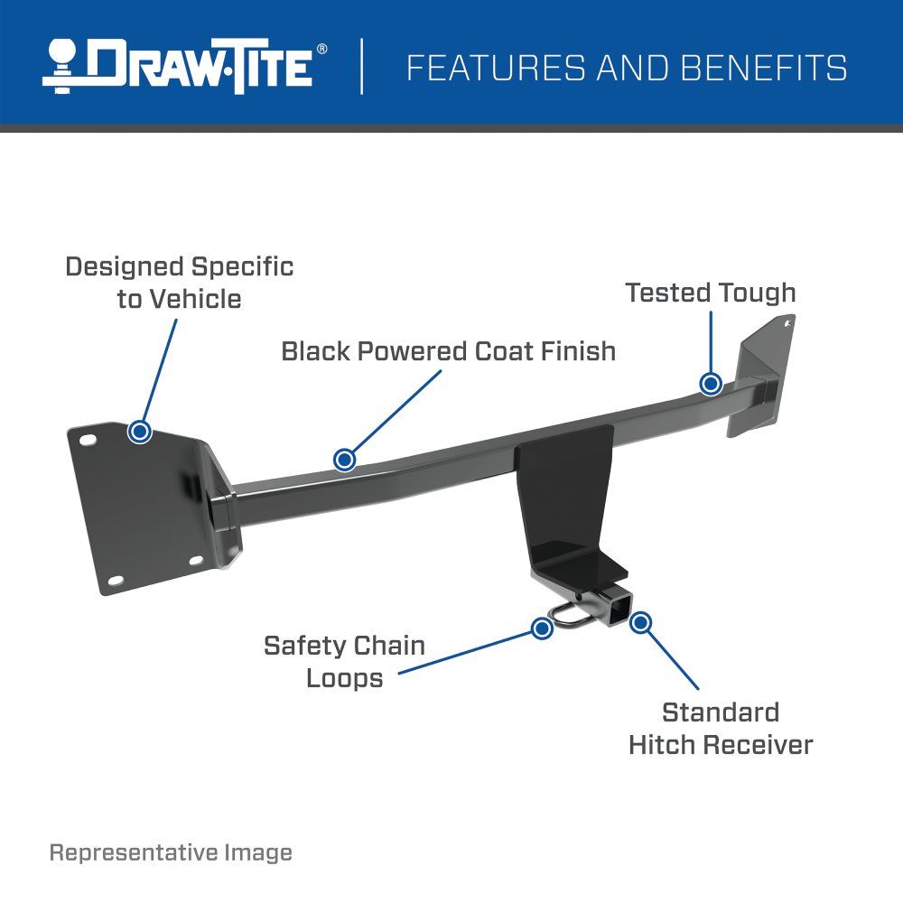 Draw Tite® • 25000 • Sportframe® • Trailer Hitches • Class I 1-1/4" (2000 lbs GTW/200 lbs TW) • Kia Forte (Sedan) 19-23