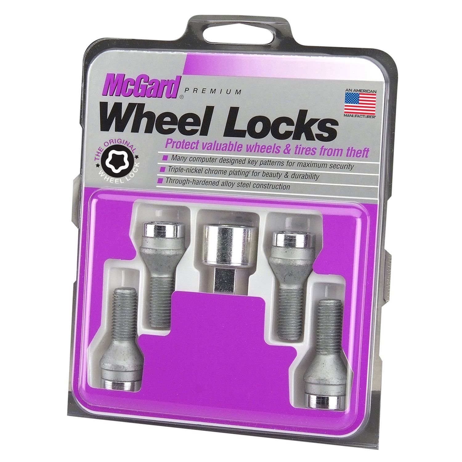 McGard 27216 - (4) Lock Bolts Conical 12X1.25 Hex 17mm