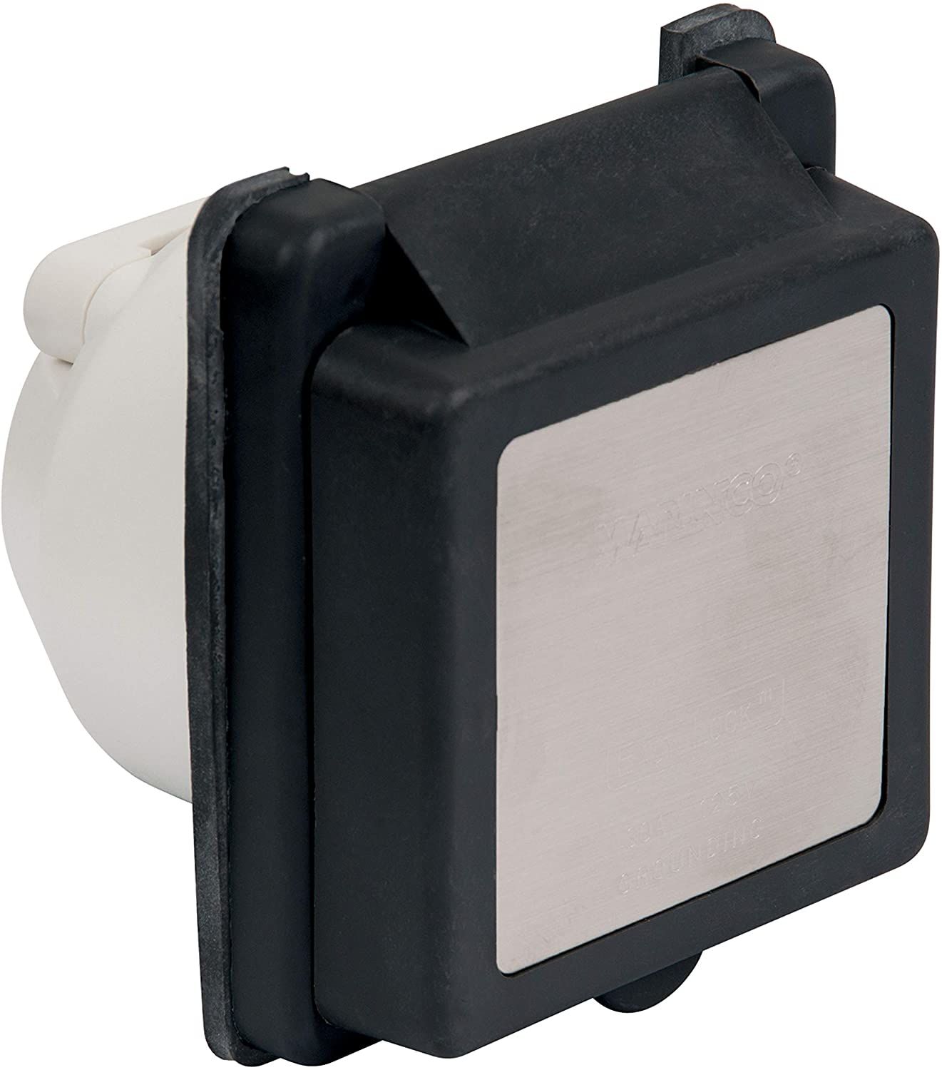 Marinco 301ELRV.BLK -  Black 30 Amp Standard Power Inlet