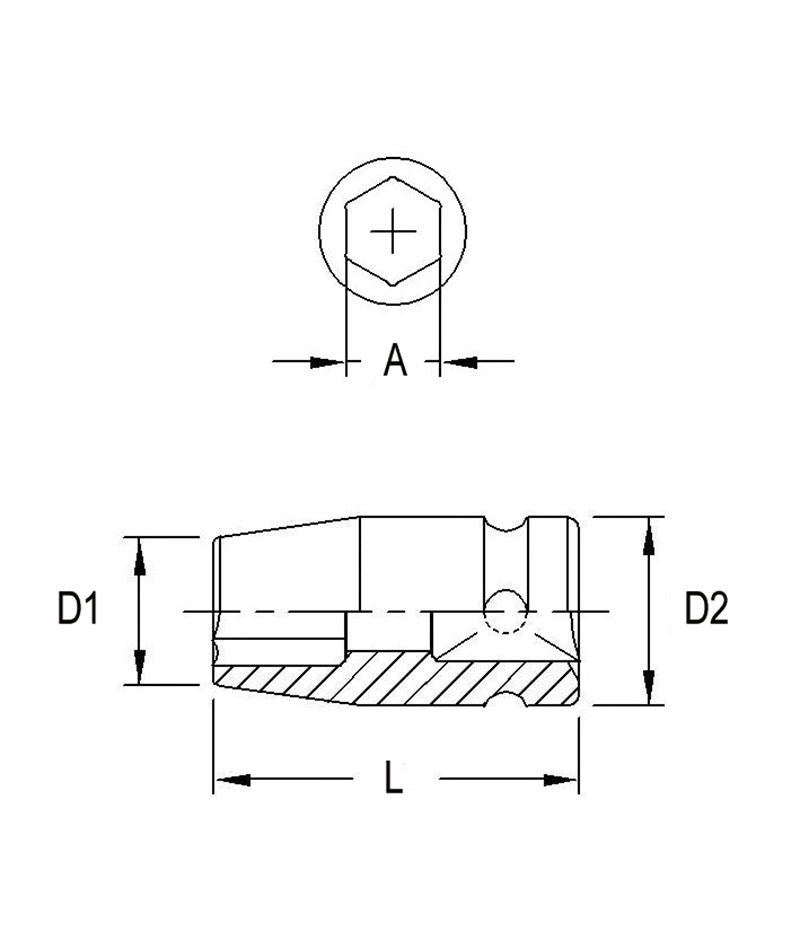 Genius 343216 - Impact Socket 16 mm Metric 3/8" Drive 6 pt