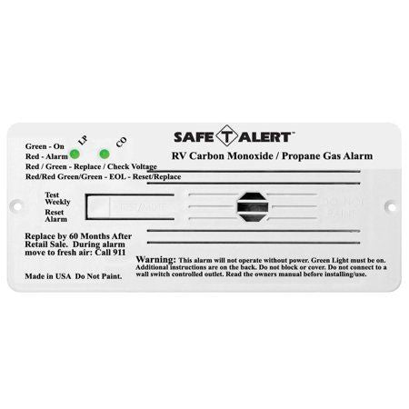 MTI Industries 35-742-WT - 12V Flush Mount Hard Wire Combination Carbon Monoxide & Propane Alarm, White