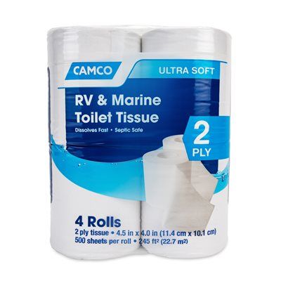 Camco 40274 - TST 2 Ply Toilet Tissue - Case of 4 packs of 4 rolls (16)