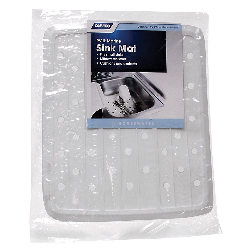 Camco 43720 - RV & Marine Sink Mat - 10 x 11-3/4", White