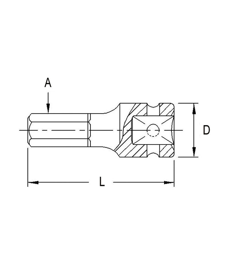 Genius 446017 - 17mm Hex Impact Bit Socket 1/2" Drive