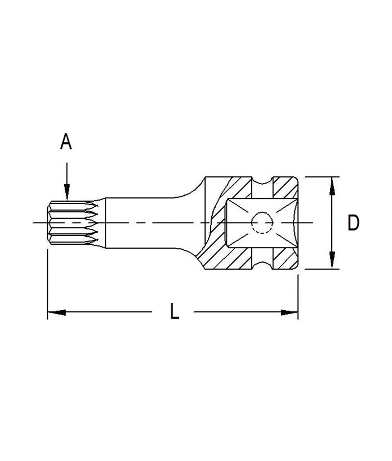 1/2"DR M14 TRIPLE SQUARE HEAD