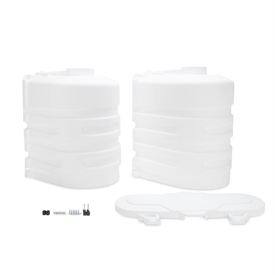 Camco 50503 - Double RV Propane Tank Cover, 20 lb, White