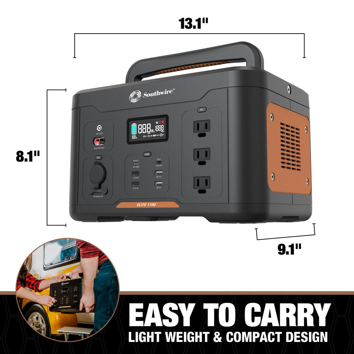 Southwire 53253 - Elite 1100 Series™ Portable Power Station