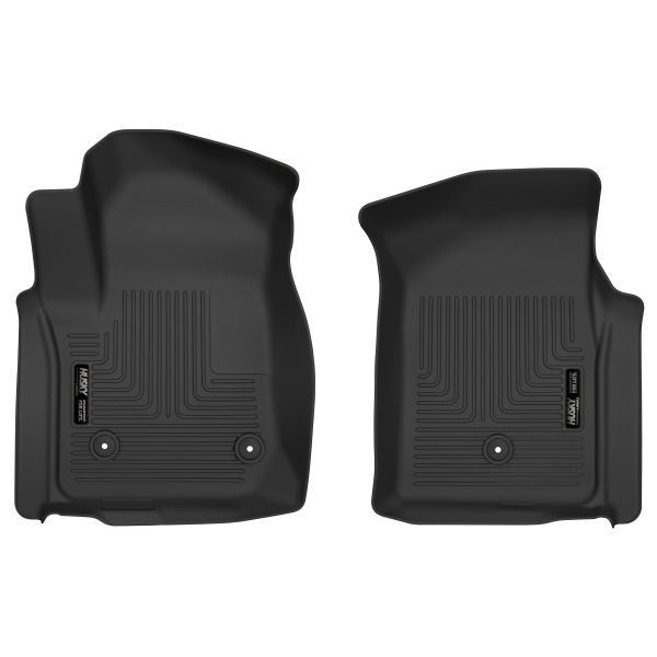 Husky Liners® • 54981 • X-Act Contour • Floor Liners • Black • Front • Chevrolet Silverado 1500 2019-2021