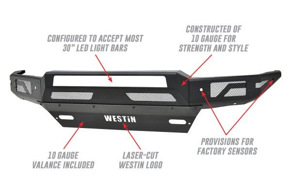 Westin 58-41005 - Pro-Mod Front Bumper for Chevrolet Silverado 1500 16-18 & Silverado 1500 LD 19