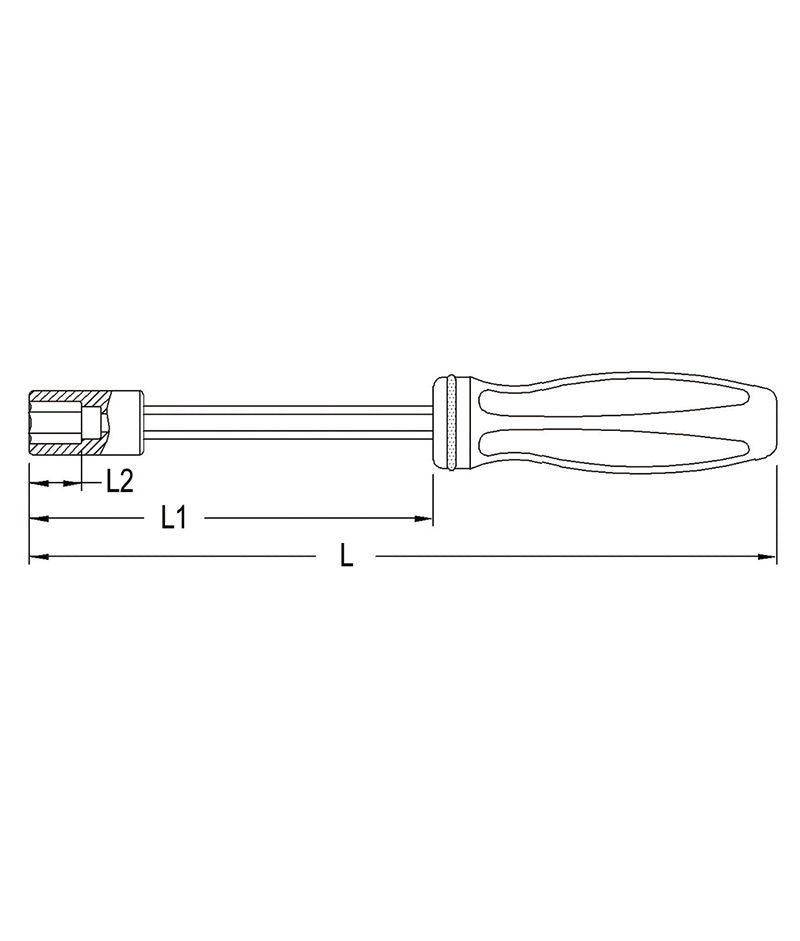 Genius 594724 - 3/8″ Hex Nut Driver 180 mmL