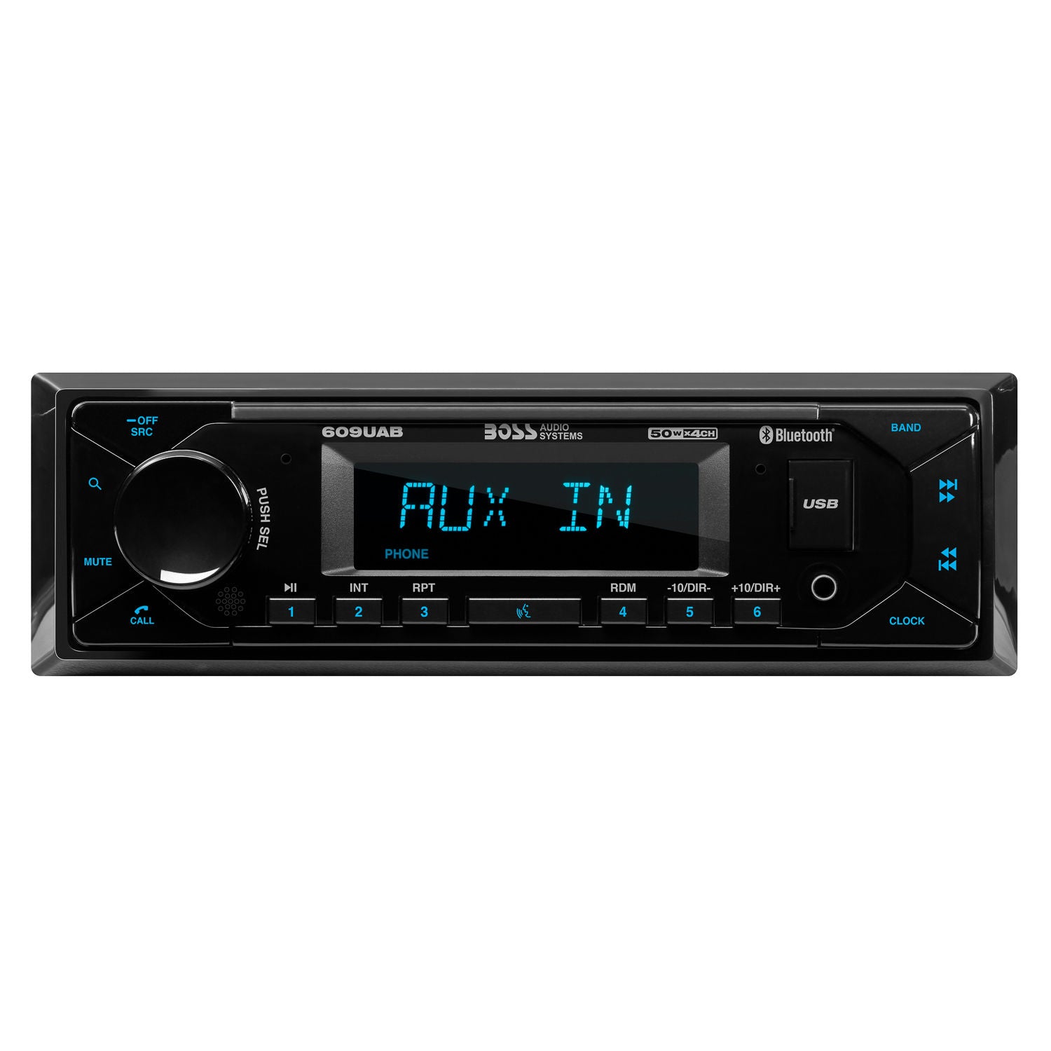 Boss 609UAB - Single-DIN, MECH-LESS Multimedia Player (no CD/DVD) Bluetooth