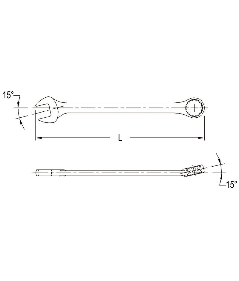 Genius Tools 726007 - 7mm Combination Wrench (Matt Finish)