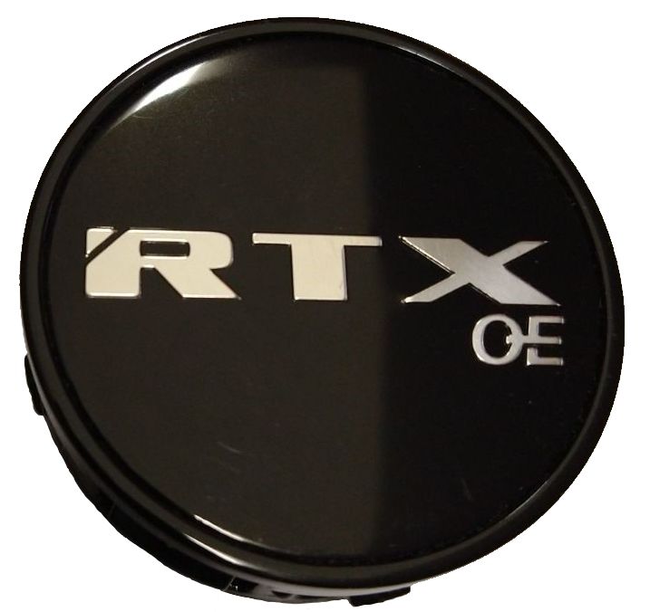 7909K53B1 - Gloss Black Center Cap w/RTXoe Chrome & Black Background