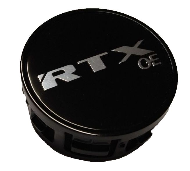 7909K53B1 - Gloss Black Center Cap w/RTXoe Chrome & Black Background