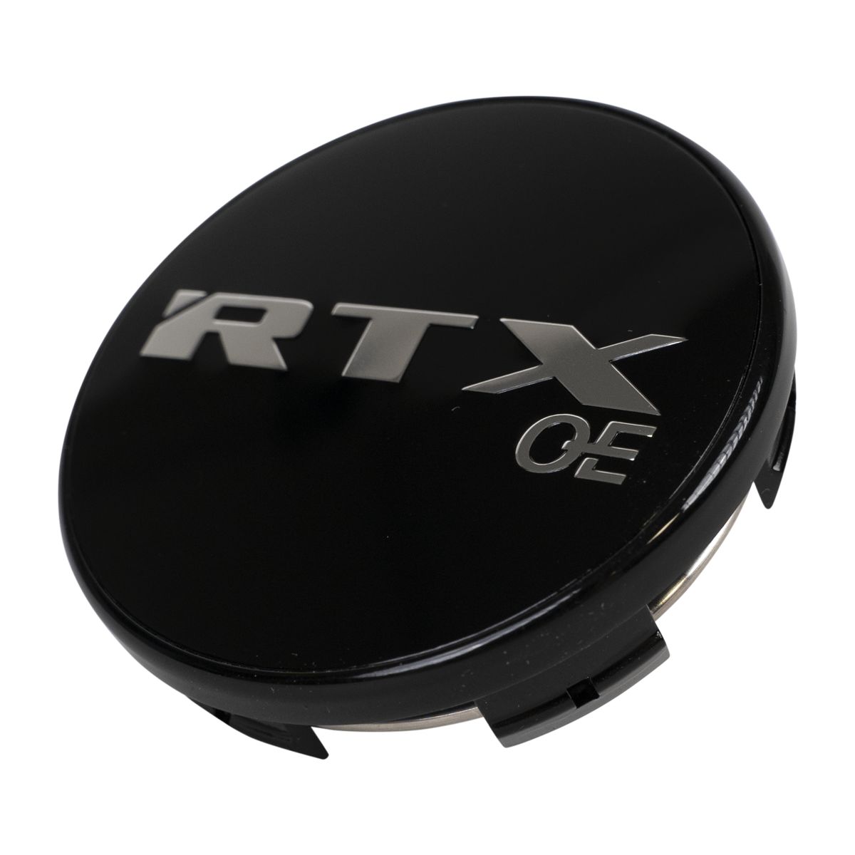 455K55B1OE - Center Cap Gloss Black RTXoe Chrome with Black Background Asan