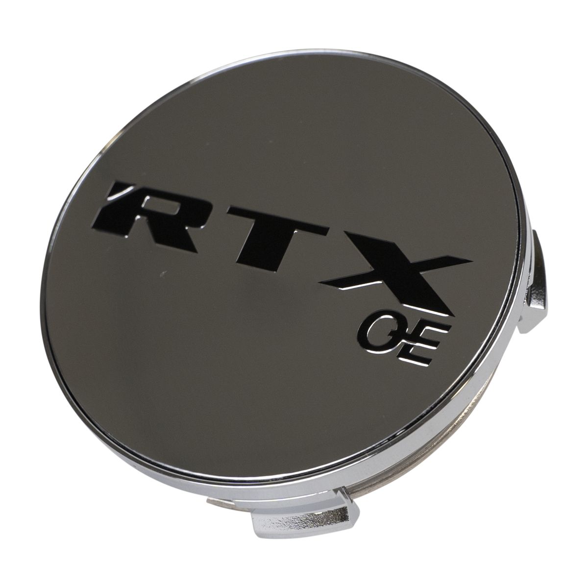 9096K62OEC - Center Cap Chrome w/Chrome Logo RTX Black