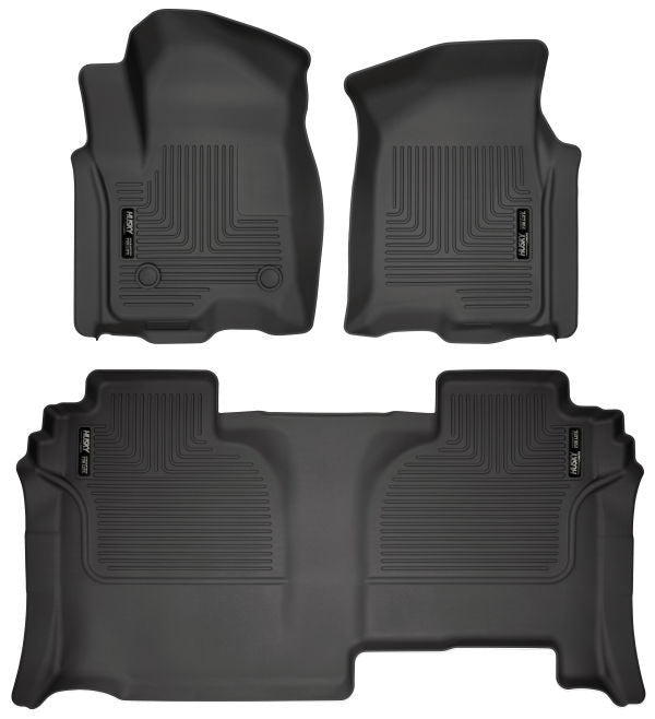 Husky Liners® • 94031 • WeatherBeater • Floor Liners • Black • Front & 2nd row • Chevrolet Silverado 1500 LTD 2022