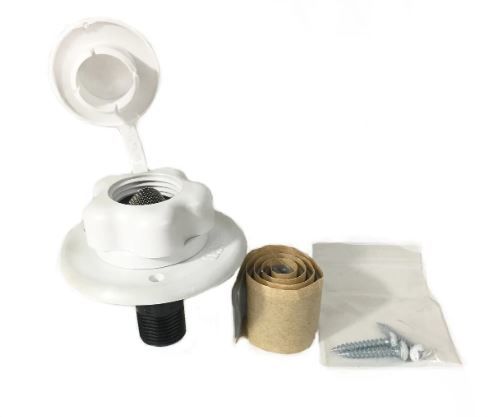 B&B Molders 94216 - White Plastic Flush City Water Fill with 1/2" MPT Plastic Check Valve