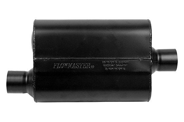 Flowmaster 942546 - Super 44 Series Delta Flow™ Aluminized Steel Oval Black Exhaust Muffler (2.5" Offset ID, 2.5" Center OD, 13" Length