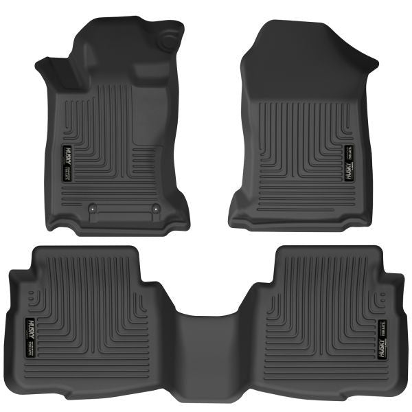 Husky Liners® • 95541 • WeatherBeater • Floor Liners • Black • Front & 2nd row • Subaru Legacy 20-22