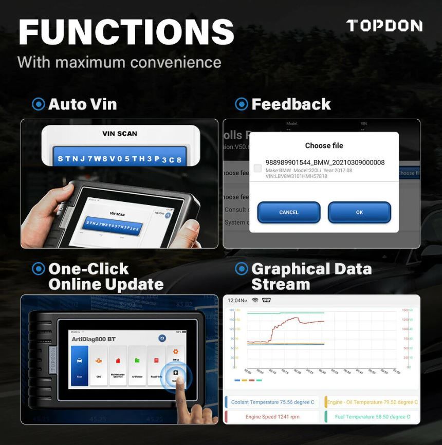 Topdon AD800BT - Diagnostic Scanner ARTIDIAG 800BT