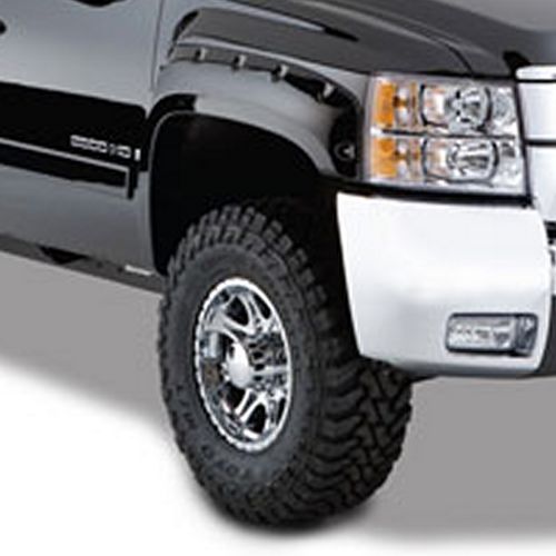 Bushwacker® • 40924-02 • Pocket Style • Black Fender Flares • Chevy Silverado 1500 07-13 / 2500, 3500 07-14