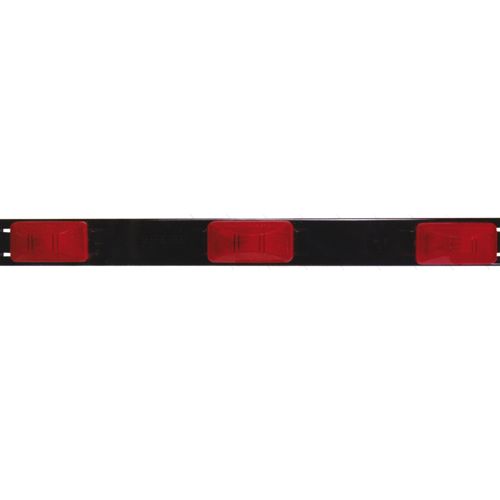 ID LIGHT BAR, SEALED, BLACK BASE, RED