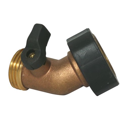 Camco 20173 Shut Off Valve Brass 45° -  Bilingual