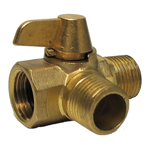 Valterra 09-2325 - Brass Diverter Valve 1/2", MPT x MPT x FPT, Bulk