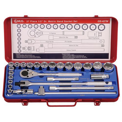 1/2"DR. 27PCS HAND SOCKET SET